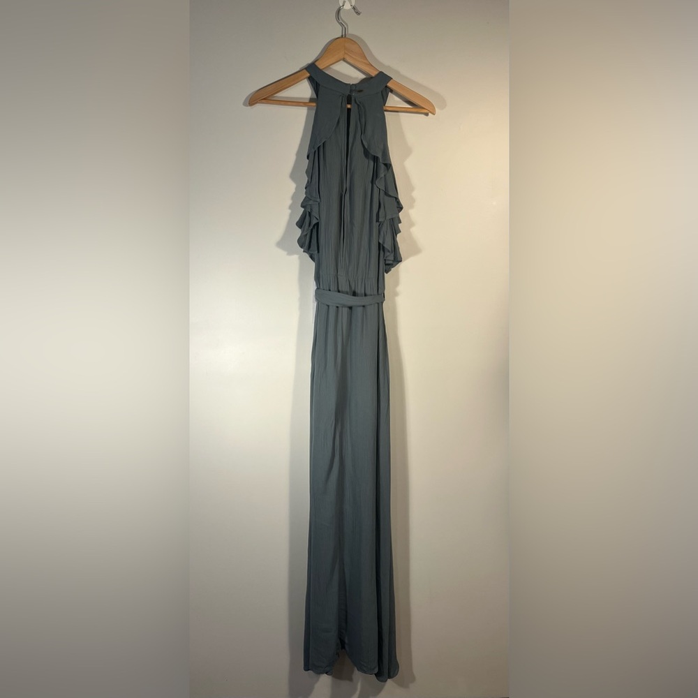 O’Neill Juniors Misty Keyhole Ruffle Maxi Dress Gray Size XL - Picture 3 of 10